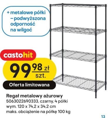 Regał metalowy ażurowy promocja w Castorama