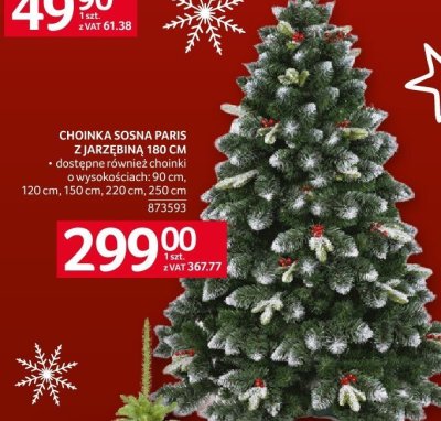 Choinka sosna Paris z jarzębiną 180 cm promocja w Selgros
