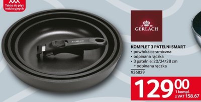 Komplet 3 patelni Gerlach Smart promocja w Selgros