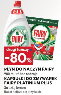 Kapsułki do zmywarek Fairy Platinium Plus lemon promocja w Stokrotka