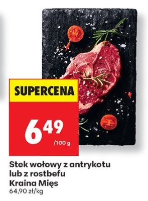 Stek wołowy z antrykotu lub z rostbefu promocja w Biedronka