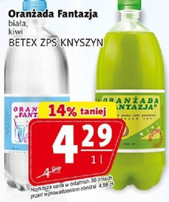 Oranżada Fantazja BETEX ZPS KNYSZYN biała, kiwi promocja w Prim Market