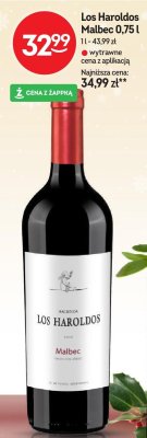 Wino Los Haroldos Malbec wytrawne 0,75l promocja w Żabka