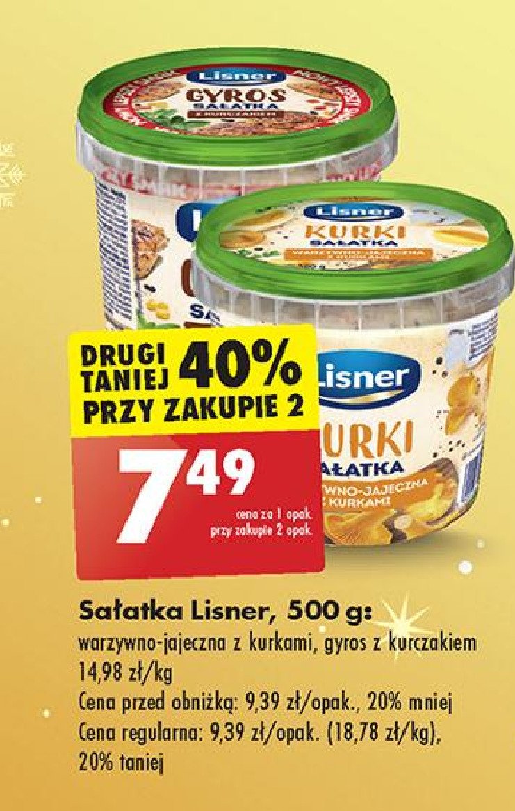 Sałatka gyros z kurczakiem Lisner o mamo! promocja