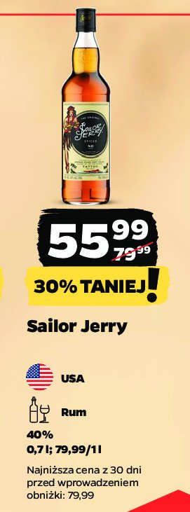 Rum Sailor jerry spiced promocja w Netto