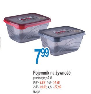 Pojemnik prostok膮tny 4.6 l Garpi promocja