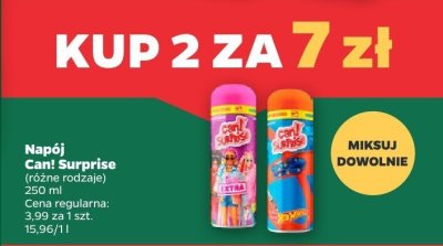 Napój Can! Surprise 2 szt., różne rodzaje promocja w Netto