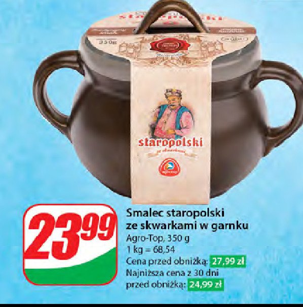 Smalec staropolski ze skwarkami w garnku Agro-top promocja