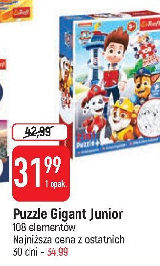 Puzzle gigant 108 el. psi patrol Trefl promocja