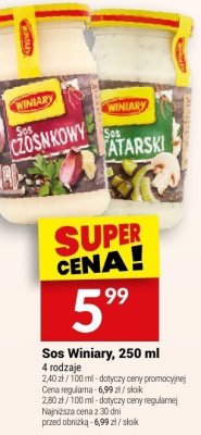 Sos Winiary, 250 ml promocja w Twój Market
