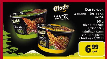 Danie wok teriyaki Glads promocja w Carrefour