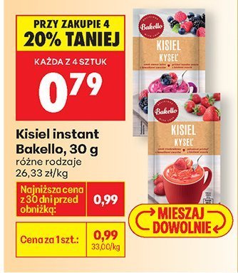 Kisiel instant różne rodzaje promocja w Biedronka