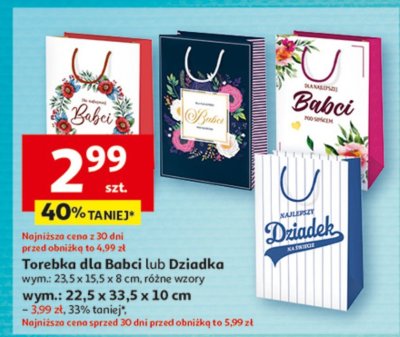 Torebka dla Babci lub Dziadka promocja w Auchan
