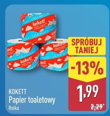 Papier toaletowy Kokett rolka promocja w Aldi