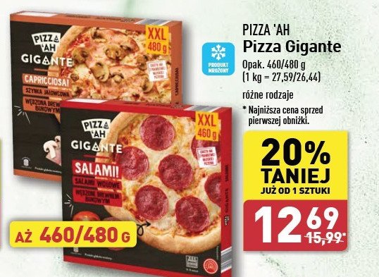 Pizza z salami PIZZ'AH promocja