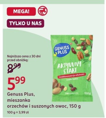 Mieszanka orzechów i suszonych owoców 150 g promocja w Rossmann