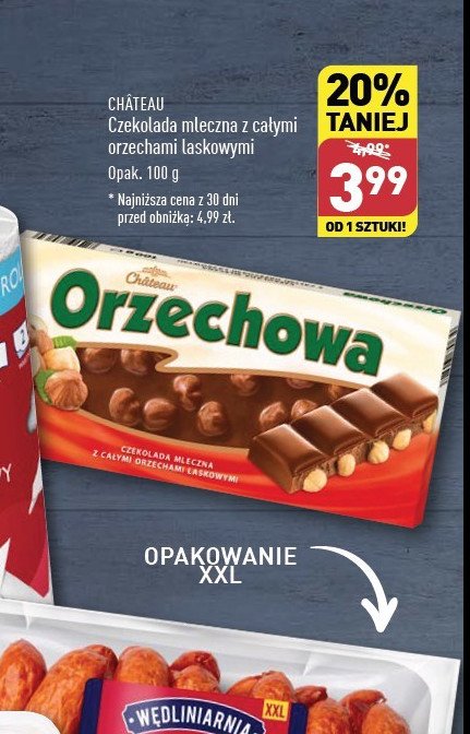 Czekolada orzechowa Chateau Chateau (aldi) promocja