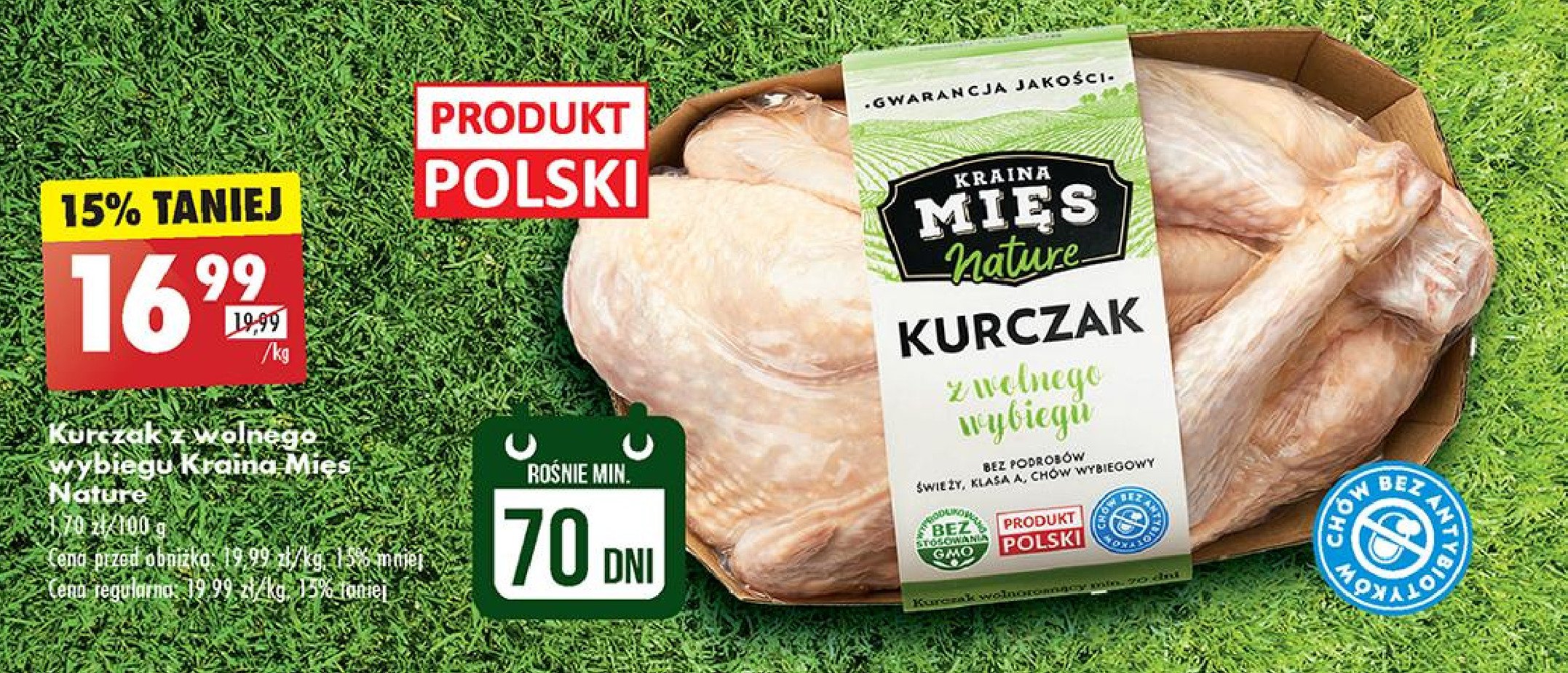 Kurczak z wolnego wybiegu Kraina mięs nature promocja