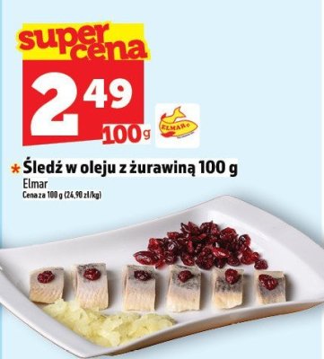Śledź w oleju z żurawiną Elmar 100g promocja w TOPAZ