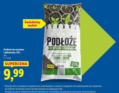 Podłoże do wysiewu i pikowania, 20 L promocja w Lidl