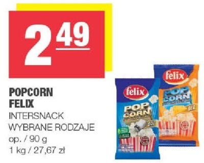 Popcorn Felix Intersnack promocja w SPAR