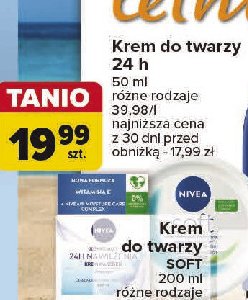 Krem do twarzy odświeżający na dzień NIVEA 24H NAWILŻENIA promocja