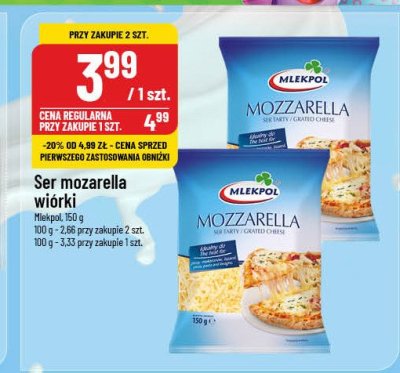 Ser mozzarella tarty Mlekpol promocja