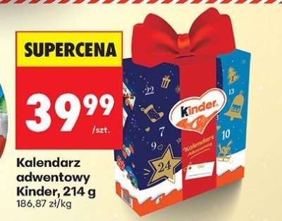 Kalendarz adwentowy Kinder promocja w Biedronka