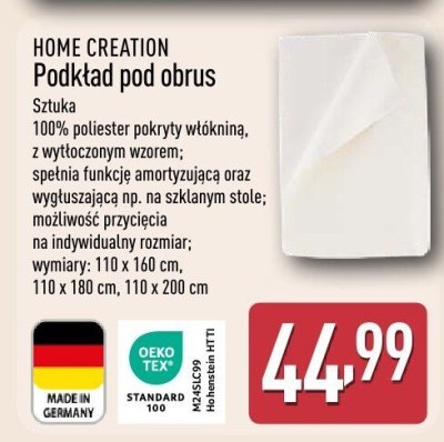 Podkład pod obrus HOME CREATION promocja w Aldi