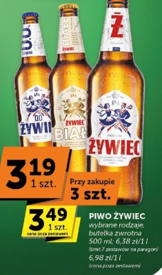 Piwo Żywiec wybrane rodzaje, butelka zwrotna 500 ml promocja w ABC