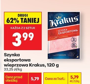 Szynka eksportowa wieprzowa 120 g promocja w Biedronka