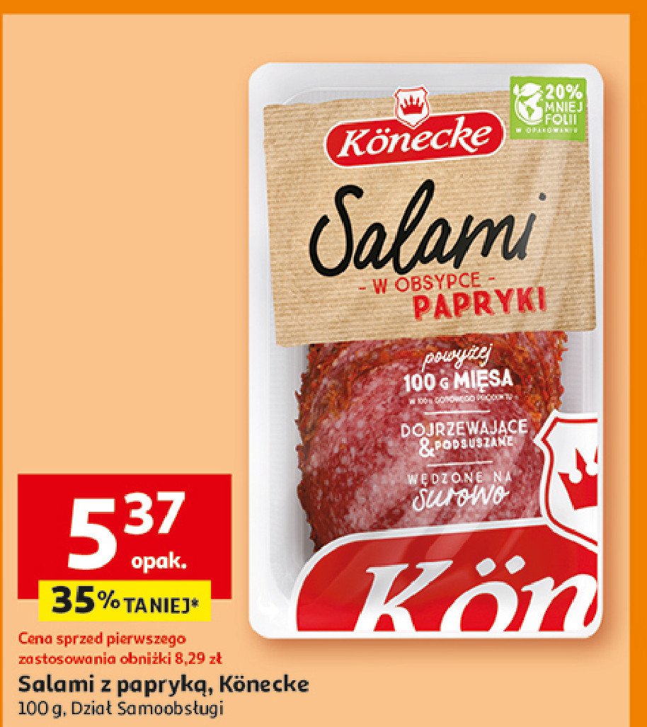 Salami z papryką Konecke promocja w Auchan