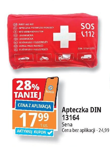 Apteczka samochodowa din 13164 Sena promocja