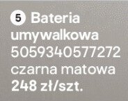 Bateria umywalkowa Owens czarna matowa promocja w Castorama