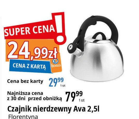 Czajnik ava 2.5 l Florina (florentyna) promocja