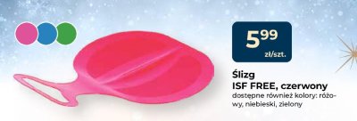 Ślizg ISF FREE, czerwony promocja w PSB Mrówka