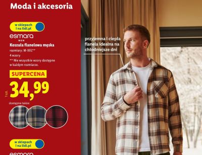 Koszula flanelowa męska  promocja w Lidl