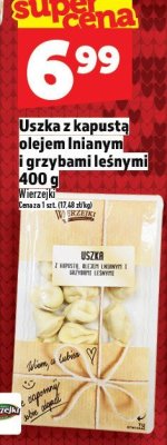 Uszka z kapustą olejem lnianym i grzybami leśnymi Wierzejki 400 g promocja w TOPAZ