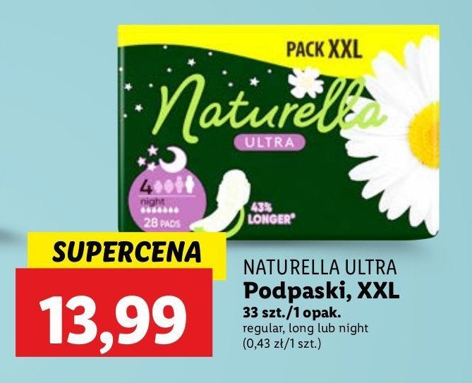 Podpaski night Naturella ultra promocja w Lidl