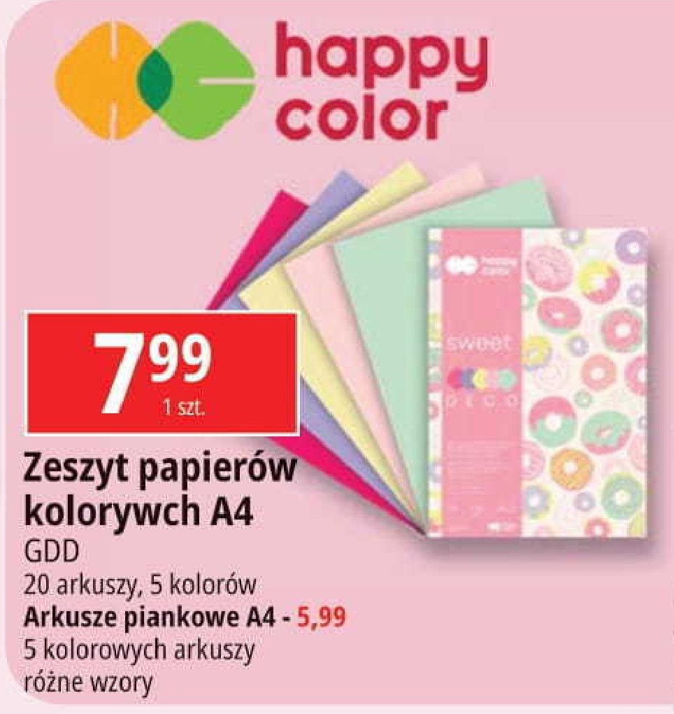 Arkusze piankowe a4 HAPPY COLOR promocja
