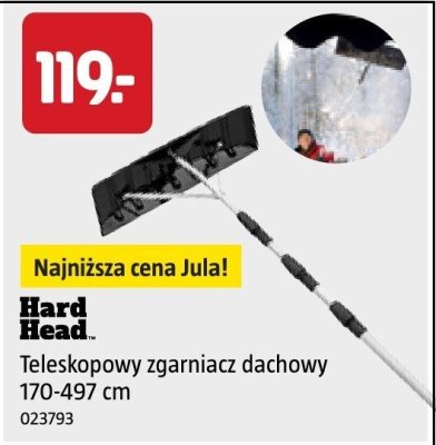 Teleskopowy zgarniacz dachowy Hard Head 170-497 cm promocja w Jula