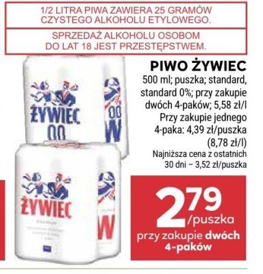 Piwo Żywiec standard 0% promocja w Stokrotka