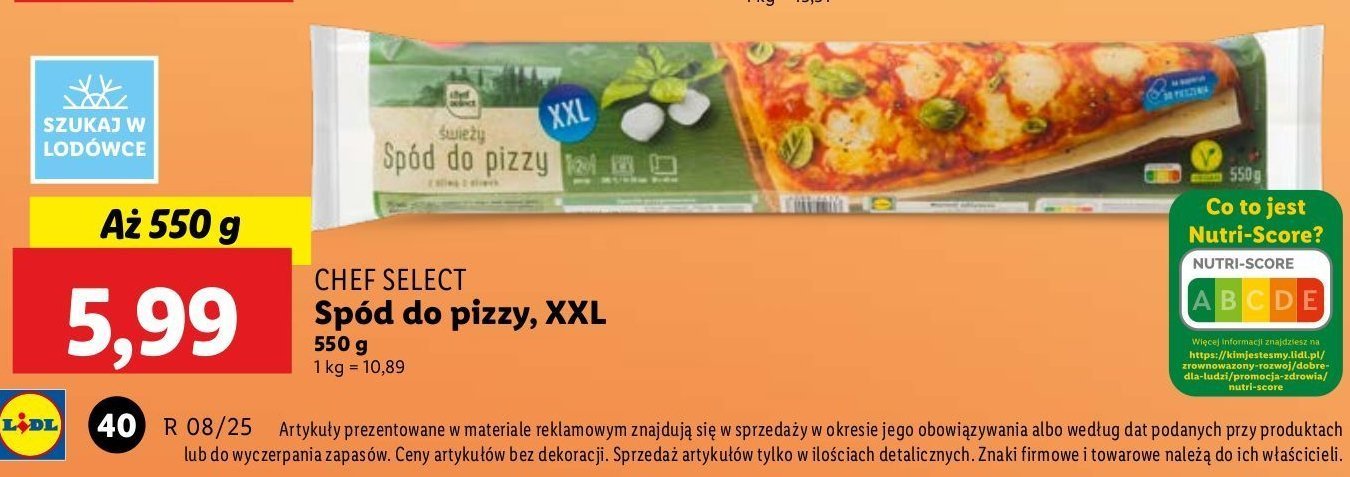 Ciasto do pizzy Chef select promocja