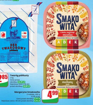 Twaróg półtłusty promocja w Dino