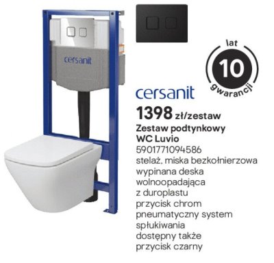 Zestaw podtynkowy WC Luvio promocja w Castorama