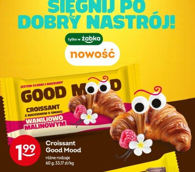 Croissant Good Mood z nadzieniem waniliowo-malinowym promocja w Żabka