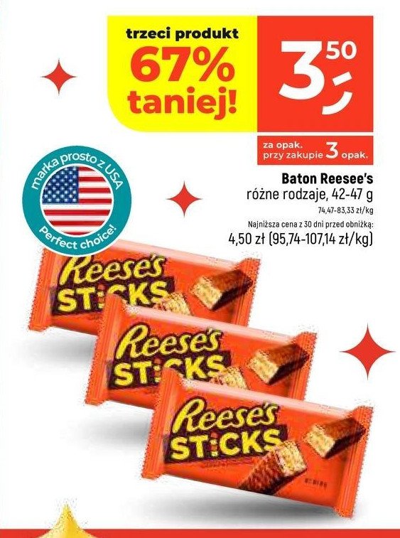 Wafelek czekoladowy Reese's sticks promocja