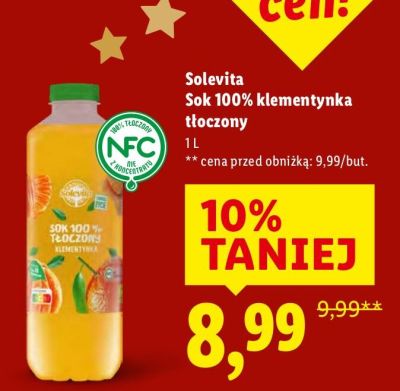 Sok 100% klementynka tłoczony promocja w Lidl