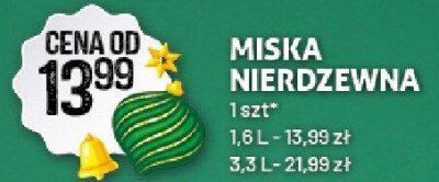 Miska nierdzewna 1,8 l promocja w Arhelan