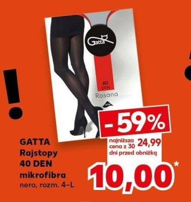 Rajstopy 40 DEN mikrofibra nero promocja w Kaufland